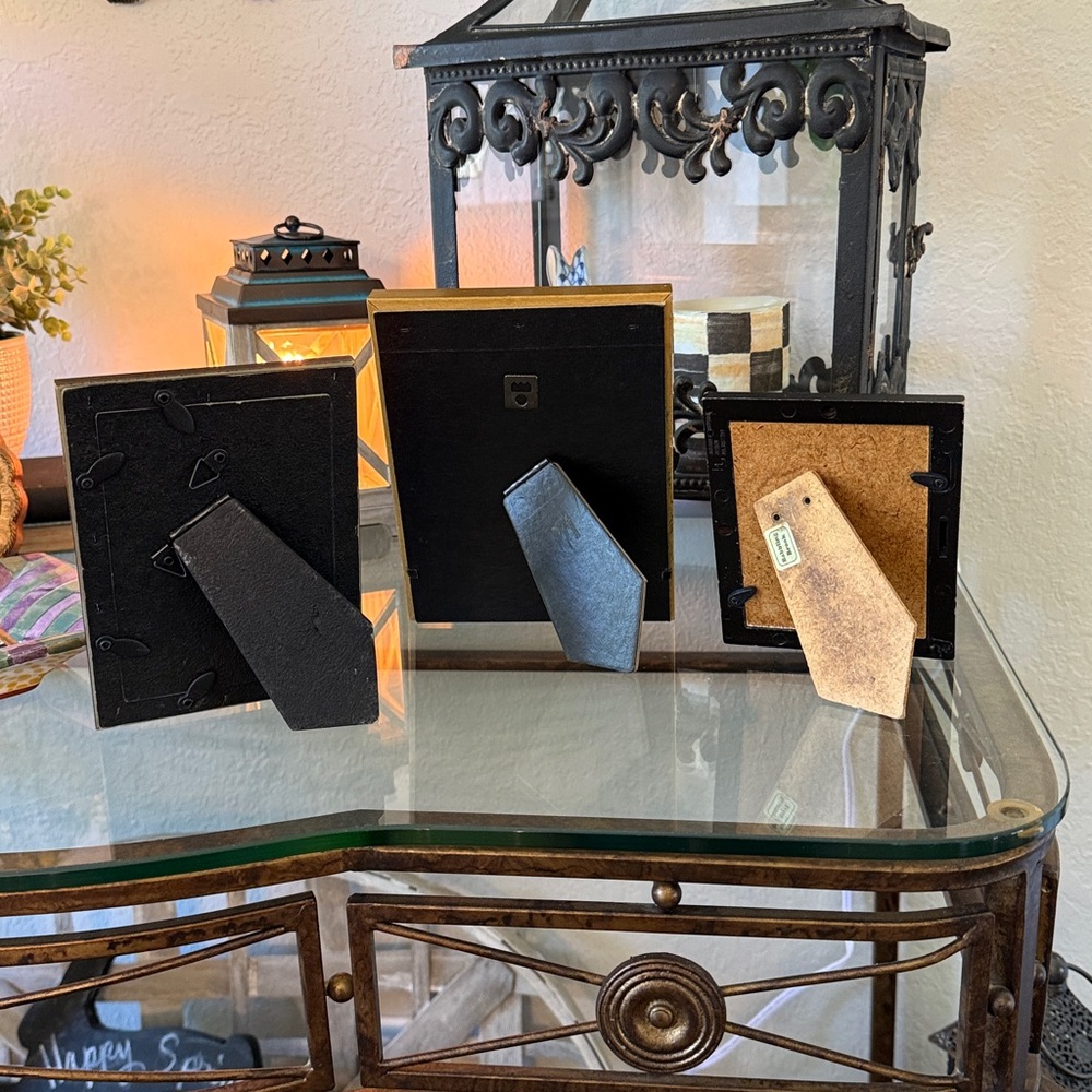 Vintage Gold and Bronze Ornate Picture Frame Set - Three Decorative Frames - Picture 14 of 16